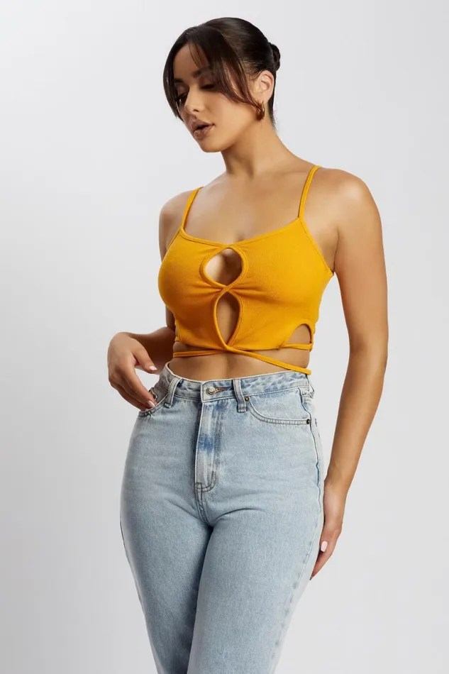 Meshki Crop Tops Ayesha Cut Out Singlet 8211 Mango Mango 8211 Women