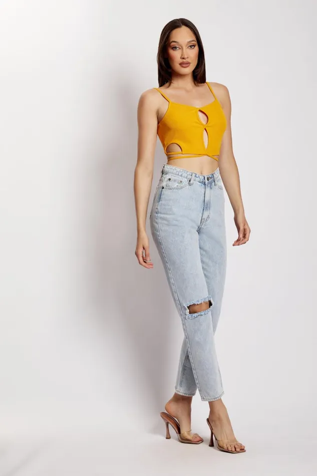 Meshki Crop Tops Ayesha Cut Out Singlet 8211 Mango Mango 8211 Women Meshki Crop Tops Ayesha Cut Out Singlet 8211 Mango Mango 8211 Women