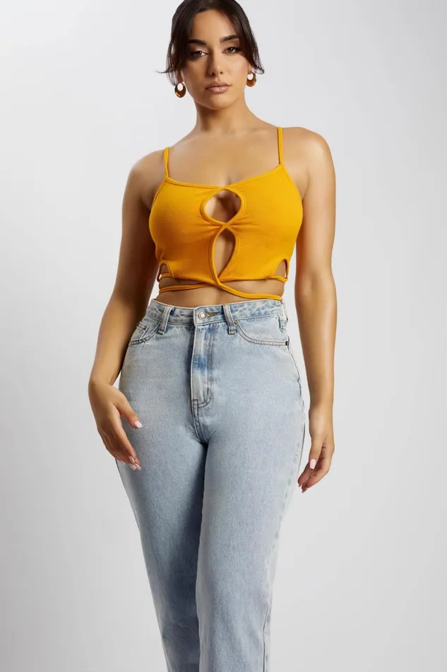 Meshki Crop Tops Ayesha Cut Out Singlet 8211 Mango Mango 8211 Women Meshki Crop Tops Ayesha Cut Out Singlet 8211 Mango Mango 8211 Women