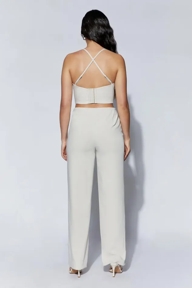Meshki Crop Tops Bahar Seam Line Crop Top 8211 Wheat Wheat 8211 Women Meshki Crop Tops Bahar Seam Line Crop Top 8211 Wheat Wheat 8211 Women