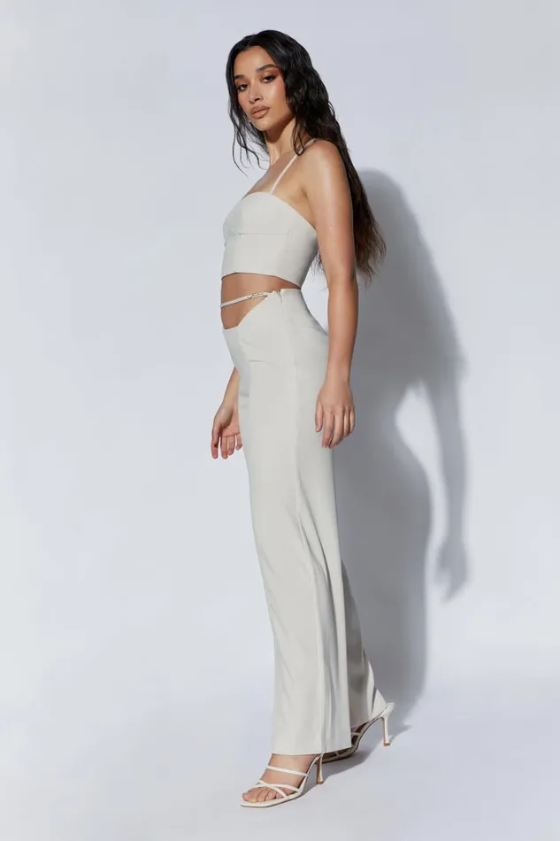 Meshki Crop Tops Bahar Seam Line Crop Top 8211 Wheat Wheat 8211 Women Meshki Crop Tops Bahar Seam Line Crop Top 8211 Wheat Wheat 8211 Women