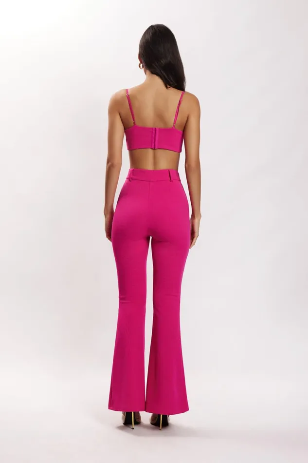 Meshki Crop Tops Fiorella Crepe Bustier Top 8211 Fuchsia Fuchsia 8211 Women Meshki Crop Tops Fiorella Crepe Bustier Top 8211 Fuchsia Fuchsia 8211 Women