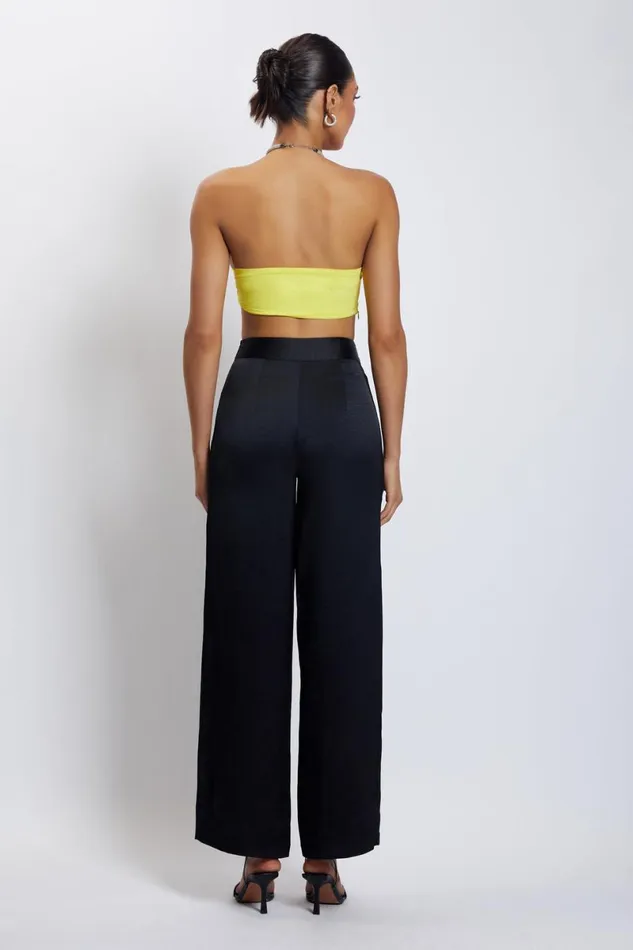 Meshki Crop Tops Lea Diamante Chain Halter Neck Crop Top 8211 Yellow Yellow 8211 Women Meshki Crop Tops Lea Diamante Chain Halter Neck Crop Top 8211 Yellow Yellow 8211 Women