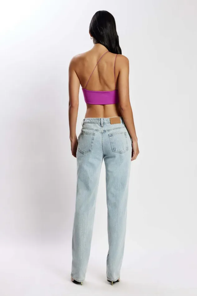 Meshki Crop Tops Montana Ruched Cut Out Crop Top 8211 Violet Violet 8211 Women Meshki Crop Tops Montana Ruched Cut Out Crop Top 8211 Violet Violet 8211 Women