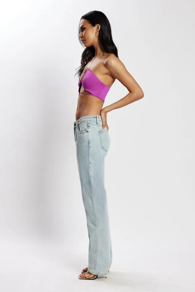 Meshki Crop Tops Montana Ruched Cut Out Crop Top 8211 Violet Violet 8211 Women Meshki Crop Tops Montana Ruched Cut Out Crop Top 8211 Violet Violet 8211 Women