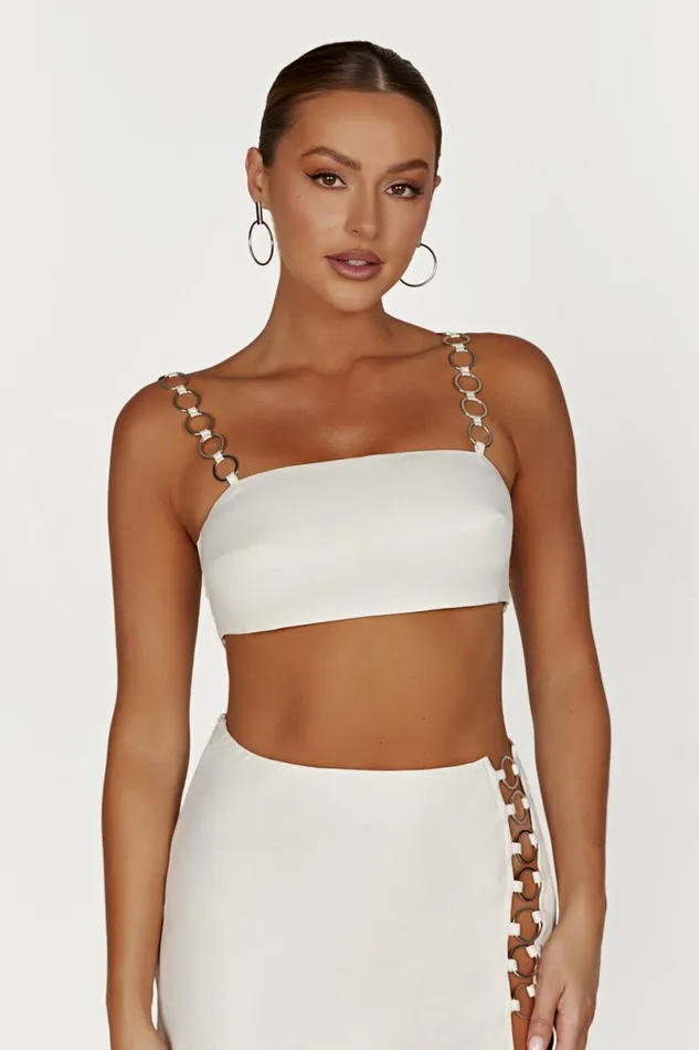 Meshki Crop Tops Pyper Ring Crop Top 8211 Beige Beige 8211 Women