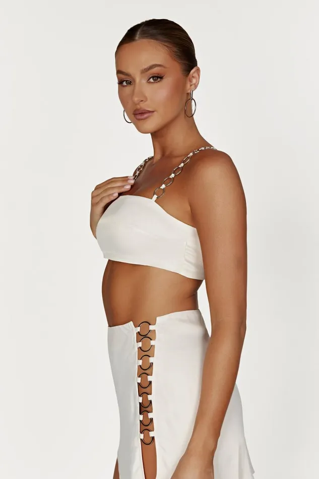 Meshki Crop Tops Pyper Ring Crop Top 8211 Beige Beige 8211 Women