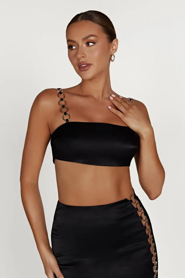 Meshki Crop Tops Pyper Ring Crop Top 8211 Black Black 8211 Women