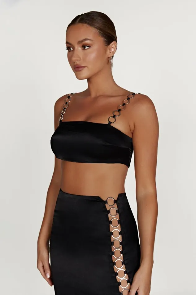 Meshki Crop Tops Pyper Ring Crop Top 8211 Black Black 8211 Women