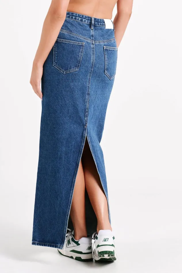 Meshki Denim Illona Denim Maxi Skirt 8211 Dark Blue Darkblue 8211 Women