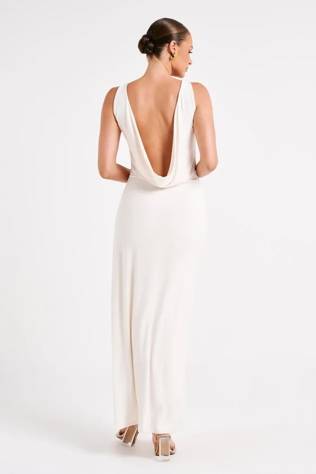 Meshki Maxi Dresses Alika Draped Front Maxi Dress 8211 Ivory Ivory 8211 Women Meshki Maxi Dresses Alika Draped Front Maxi Dress 8211 Ivory Ivory 8211 Women