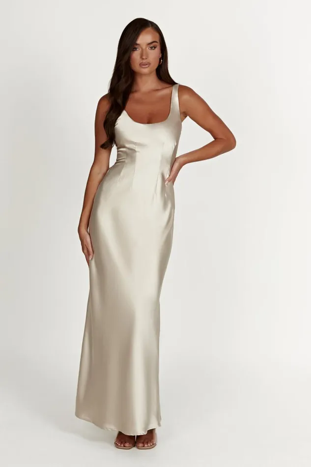 Meshki Maxi Dresses Arora Corset Maxi Dress 8211 Champagne Champagne 8211 Women