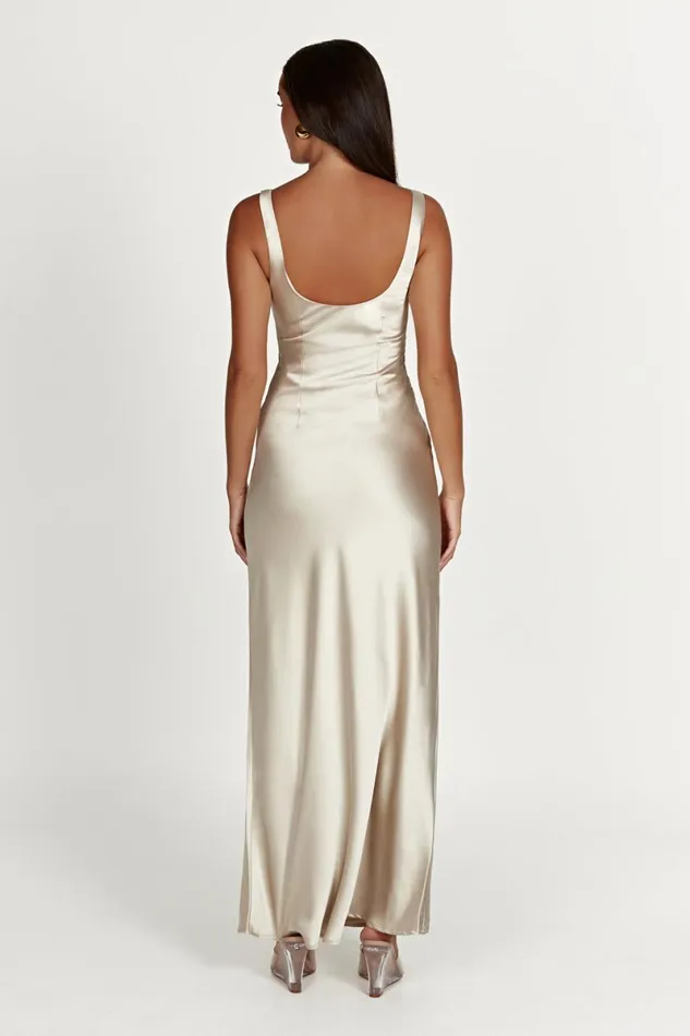 Meshki Maxi Dresses Arora Corset Maxi Dress 8211 Champagne Champagne 8211 Women
