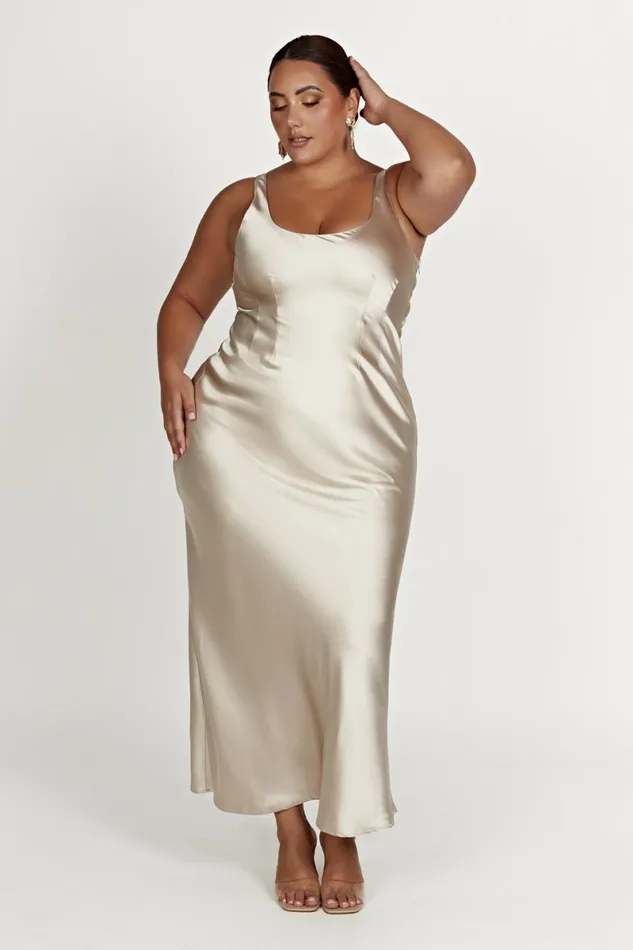 Meshki Maxi Dresses Arora Corset Maxi Dress 8211 Champagne Champagne 8211 Women