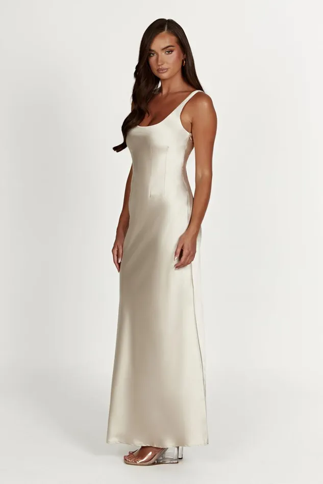 Meshki Maxi Dresses Arora Corset Maxi Dress 8211 Champagne Champagne 8211 Women
