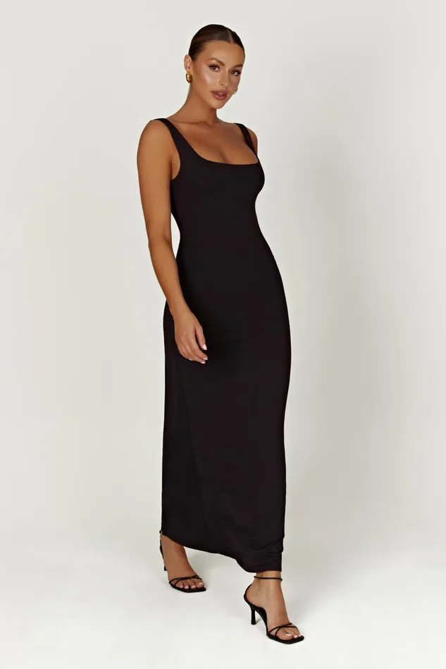 Meshki Maxi Dresses Aubree Fishtail Maxi Dress 8211 Black Black 8211 Women