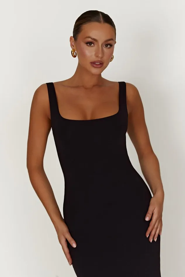 Meshki Maxi Dresses Aubree Fishtail Maxi Dress 8211 Black Black 8211 Women