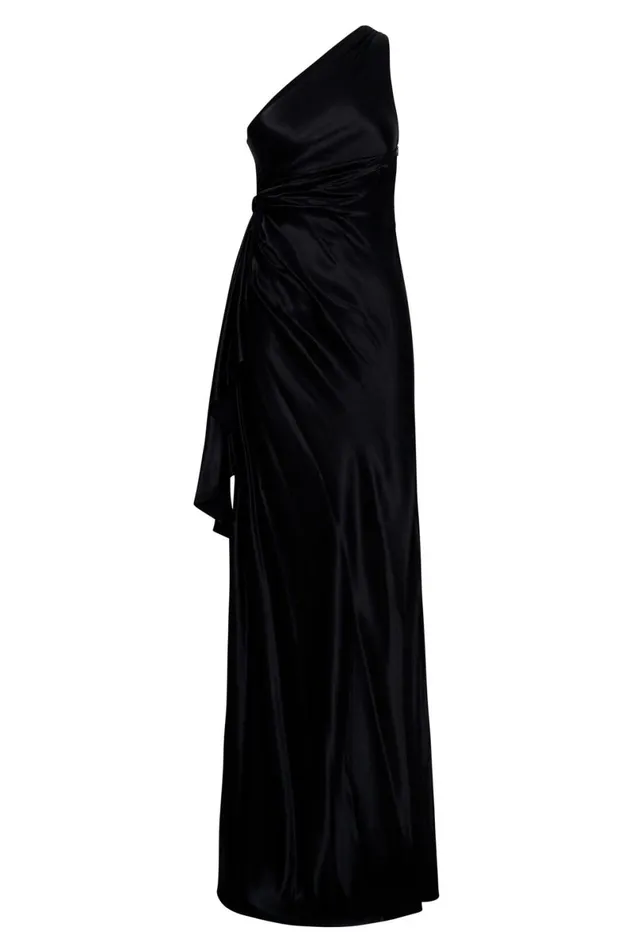 Meshki Maxi Dresses Calliope One Shoulder Maxi Dress 8211 Black Black 8211 Women