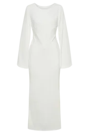 Meshki Maxi Dresses Fernanda Long Sleeve Maxi Dress 8211 White White 8211 Women