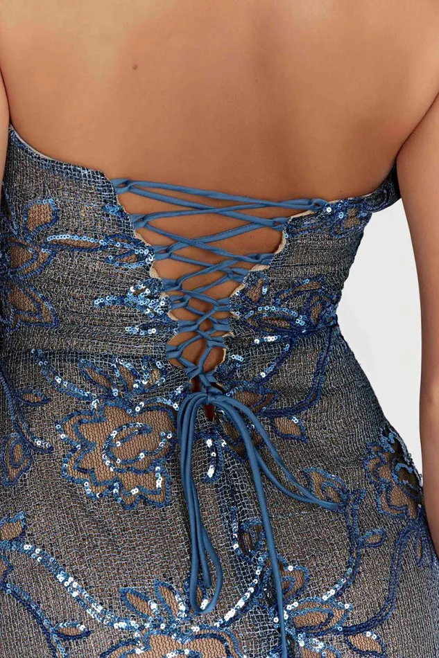 Meshki Maxi Dresses Harriet Sequin Maxi Dress 8211 Blue Blue 8211 Women