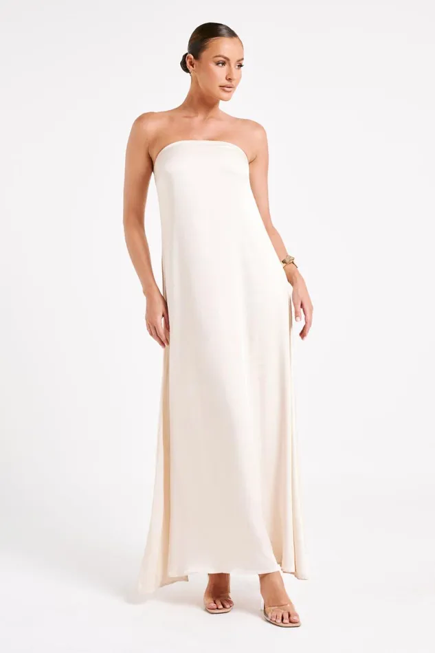 Meshki Maxi Dresses Luisa Strapless Maxi Dress 8211 Sand Sand 8211 Women