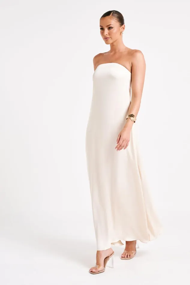 Meshki Maxi Dresses Luisa Strapless Maxi Dress 8211 Sand Sand 8211 Women