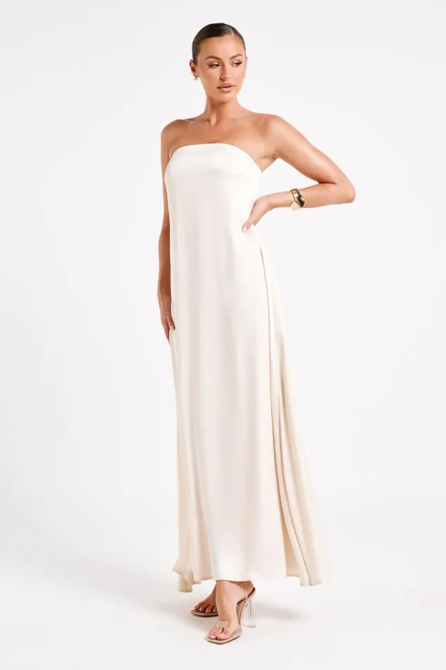 Meshki Maxi Dresses Luisa Strapless Maxi Dress 8211 Sand Sand 8211 Women