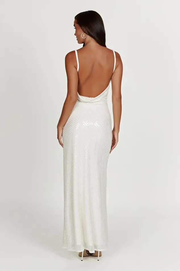 Meshki Maxi Dresses Marise Sequin Gown 8211 White White 8211 Women