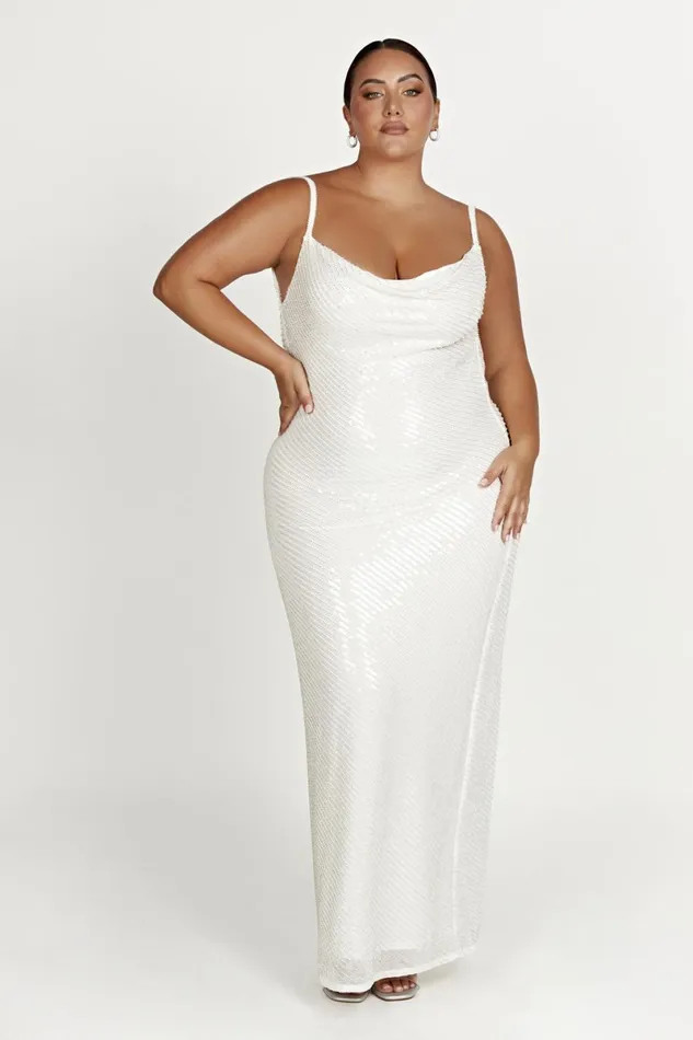 Meshki Maxi Dresses Marise Sequin Gown 8211 White White 8211 Women