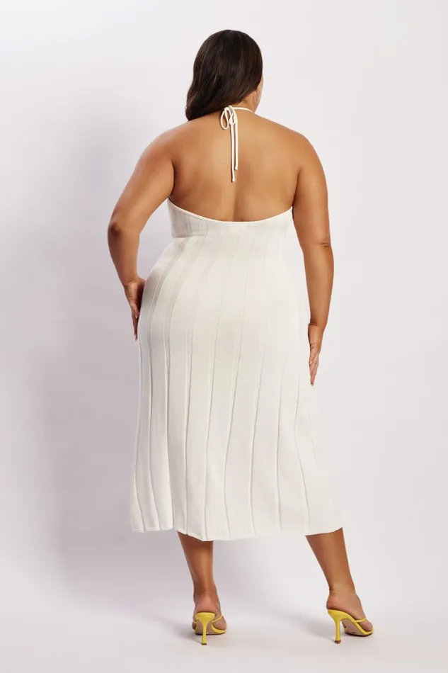 Meshki Midi Dresses Adrienne Halter Neck Midi Dress 8211 White White 8211 Women