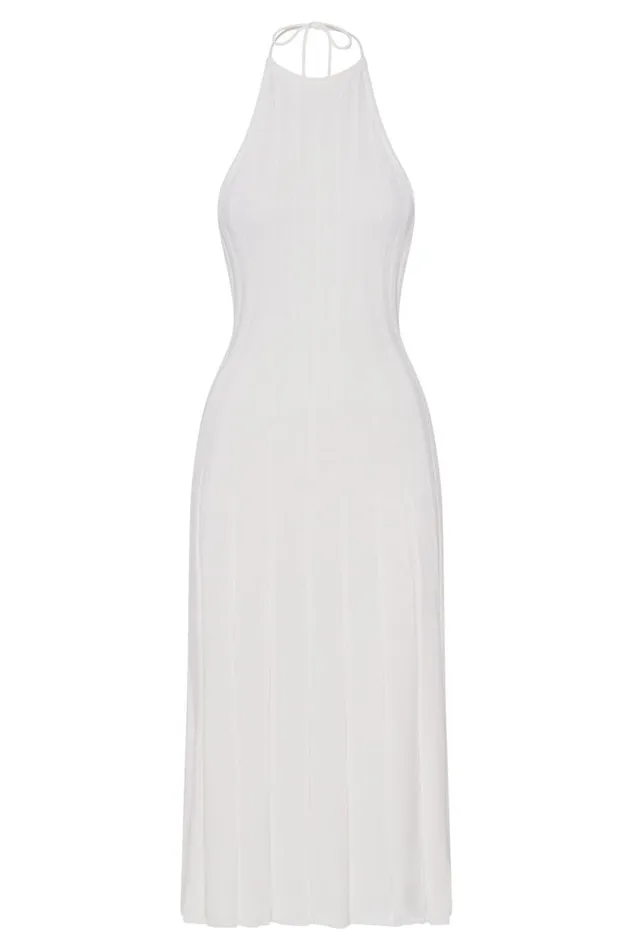 Meshki Midi Dresses Adrienne Halter Neck Midi Dress 8211 White White 8211 Women