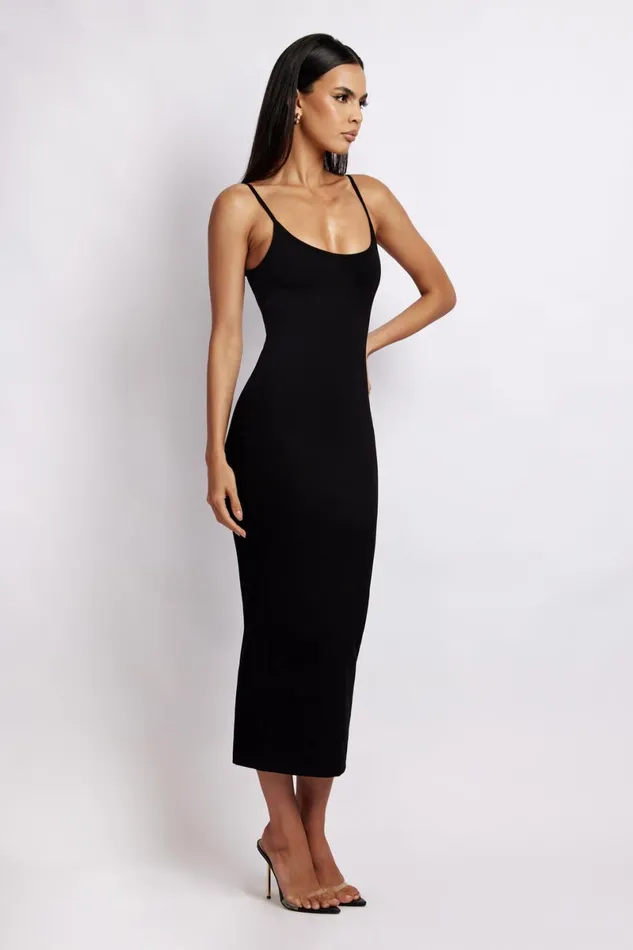 Meshki Midi Dresses Alexis Ribbed Cami Midi Dress 8211 Black Black 8211 Women Meshki Midi Dresses Alexis Ribbed Cami Midi Dress 8211 Black Black 8211 Women