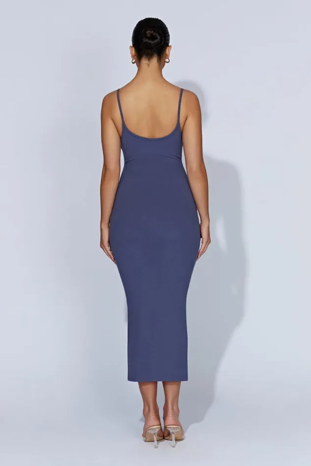 Meshki Midi Dresses Alexis Ribbed Cami Midi Dress 8211 Midnight Navy Midnightnavy 8211 Women