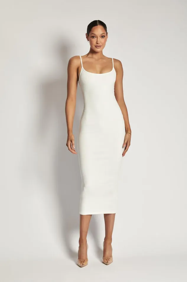 Meshki Midi Dresses Alexis Ribbed Cami Midi Dress 8211 White White 8211 Women Meshki Midi Dresses Alexis Ribbed Cami Midi Dress 8211 White White 8211 Women