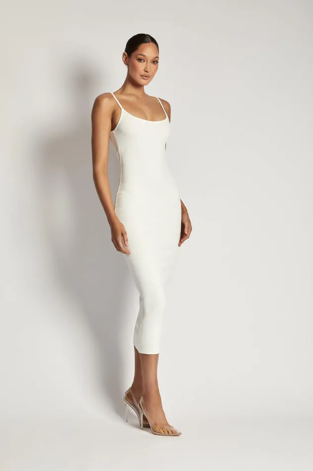 Meshki Midi Dresses Alexis Ribbed Cami Midi Dress 8211 White White 8211 Women Meshki Midi Dresses Alexis Ribbed Cami Midi Dress 8211 White White 8211 Women