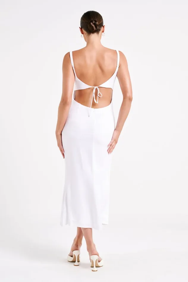 Meshki Midi Dresses Constance Cupped Midi Dress 8211 White White 8211 Women