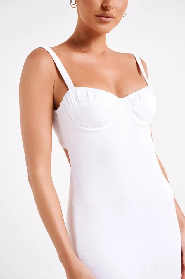 Meshki Midi Dresses Constance Cupped Midi Dress 8211 White White 8211 Women