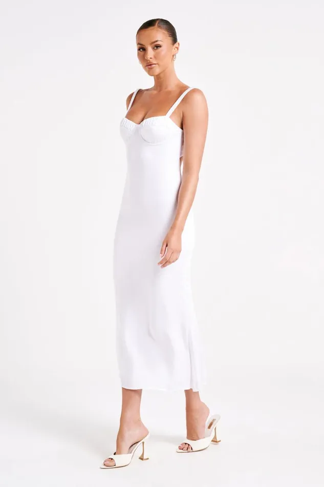 Meshki Midi Dresses Constance Cupped Midi Dress 8211 White White 8211 Women