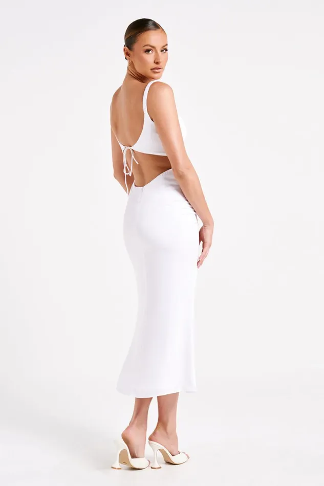 Meshki Midi Dresses Constance Cupped Midi Dress 8211 White White 8211 Women