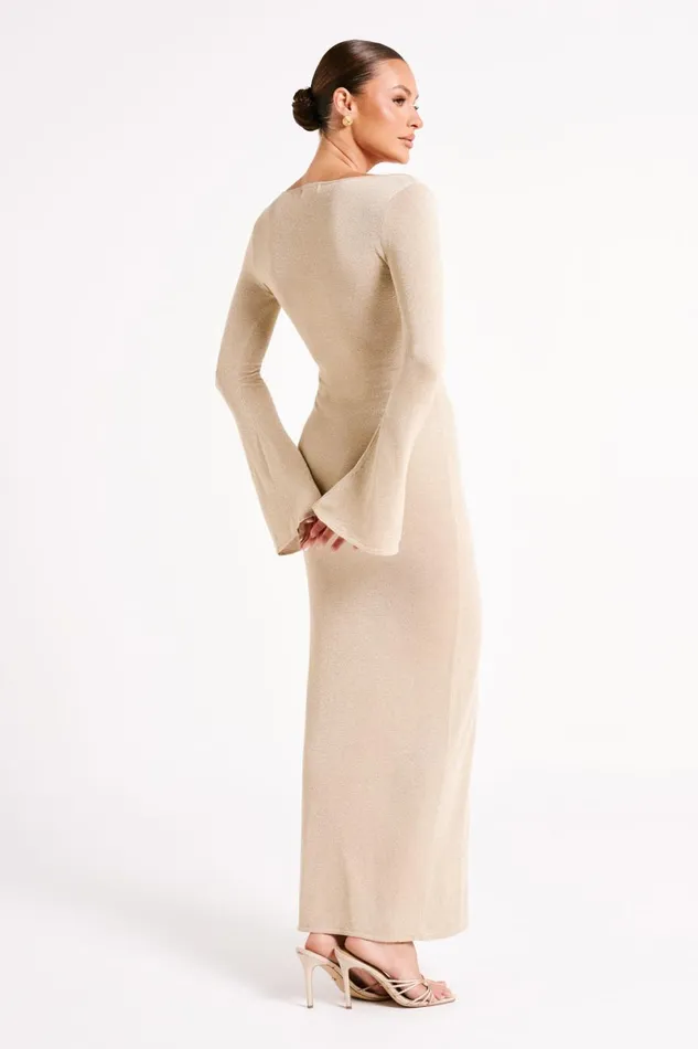 Meshki Midi Dresses Kamila Long Sleeve Midi Dress 8211 Gold Gold 8211 Women