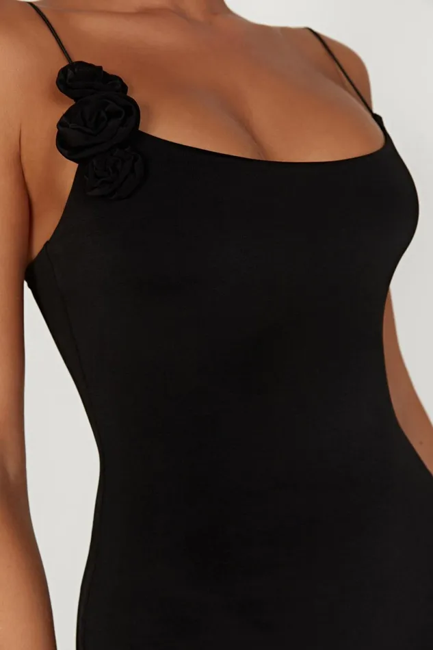 Meshki Midi Dresses Nevaeh Rose Midi Dress 8211 Black Black 8211 Women