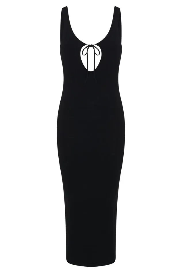 Meshki Midi Dresses Nola Cut Out Knit Midi Dress 8211 Black Black 8211 Women Meshki Midi Dresses Nola Cut Out Knit Midi Dress 8211 Black Black 8211 Women