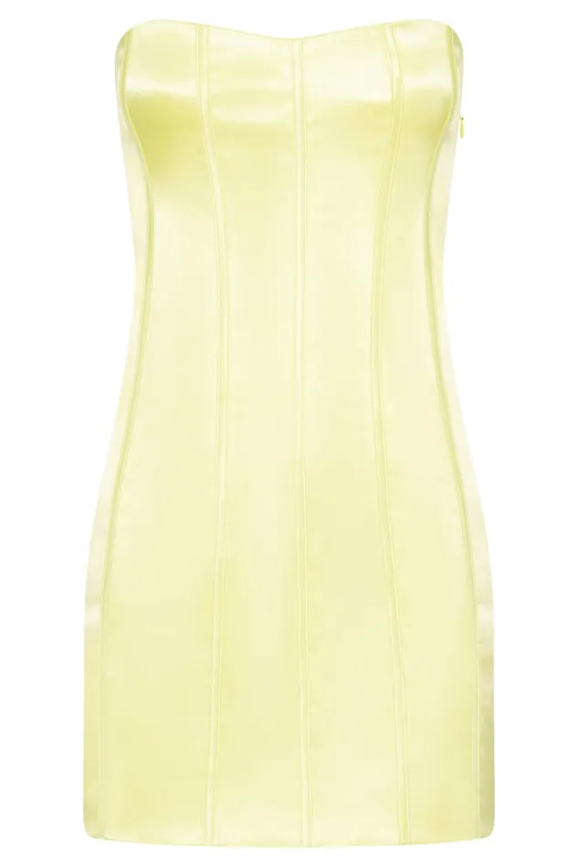 Meshki Mini Dresses Amaya Lace Up Corset Mini Dress 8211 Lemon Lemon 8211 Women Meshki Mini Dresses Amaya Lace Up Corset Mini Dress 8211 Lemon Lemon 8211 Women