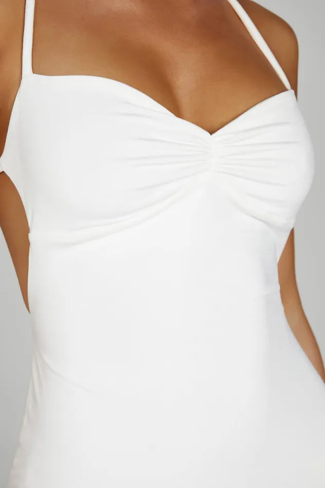 Meshki Mini Dresses Amirah Slinky Backless Mini Dress 8211 White White 8211 Women