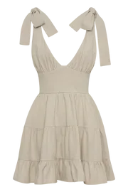 Meshki Mini Dresses Aurelia Linen Mini Dress 8211 Natural Natural 8211 Women