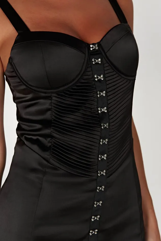 Meshki Mini Dresses Azaria Hook And Eye Mini Dress 8211 Black Black 8211 Women Meshki Mini Dresses Azaria Hook And Eye Mini Dress 8211 Black Black 8211 Women