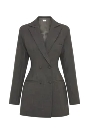 Meshki Mini Dresses Callahan Textured Blazer Dress 8211 Charcoal Charcoal 8211 Women