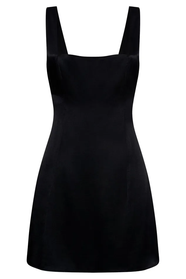Meshki Mini Dresses Carina Tie Back Mini Slip Dress 8211 Black Black 8211 Women
