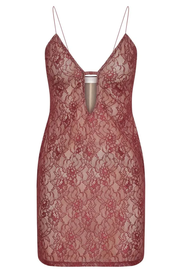 Meshki Mini Dresses Juliet Lace Mini Dress 8211 Wine Wine 8211 Women