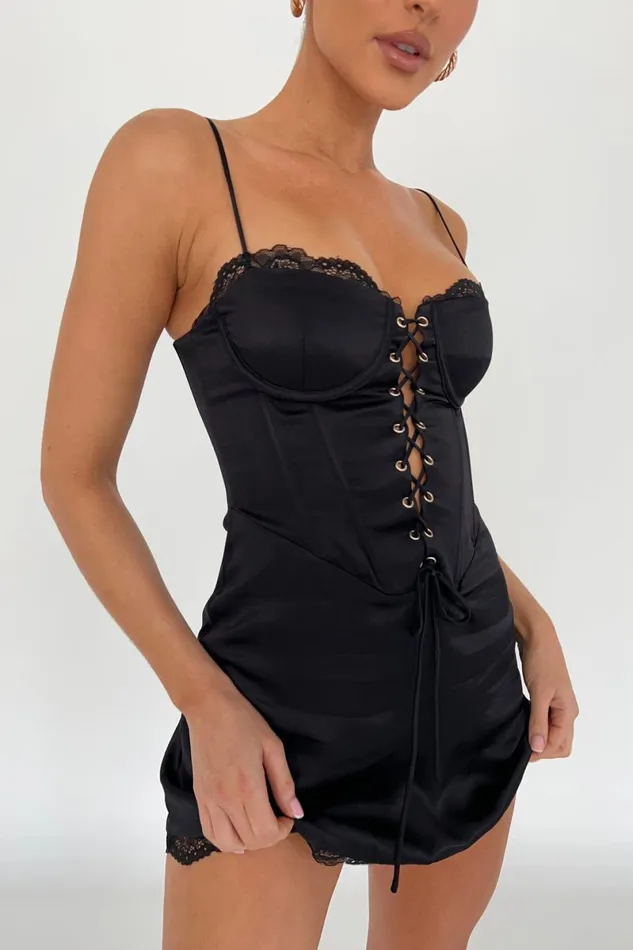 Meshki Mini Dresses Kalila Corset Mini Dress 8211 Black Black 8211 Women